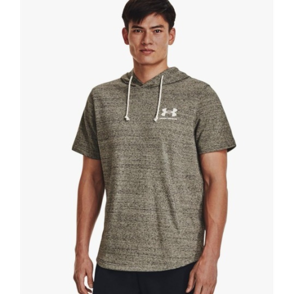 Under Armour Man's Size S - Rival Terry Hoodie Loose Hooded Short Sleeve
